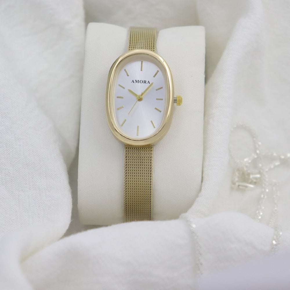 Niche style design oval watch for women accessible luxuryniche stylecasualelegant women's female students junior high school quartz watch