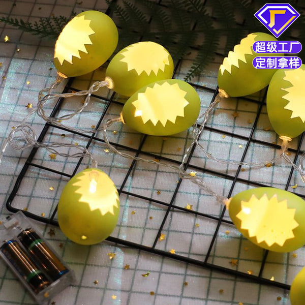 [Customized] 10 Lights Shell Egg Battery Light String Easter Decorative LED Light String Christmas Day Background Light String