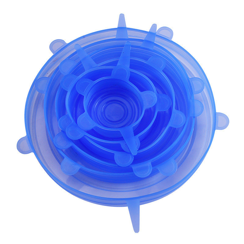 Silicone fresh-keeping lid, food-grade silicone food container lid, silicone fresh-keeping cover, smiley face sealing lid, food wrap - cross-border