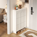 Cream style tipping shoe cabinet for home door entrance door entrance cabinet all-in-one space-saving ultra-thin multi-layer storage shoe rack
