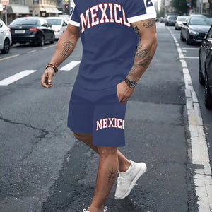 Men's casual tracksuit set, featuring a "32" number print, a popular cross-border european and american style