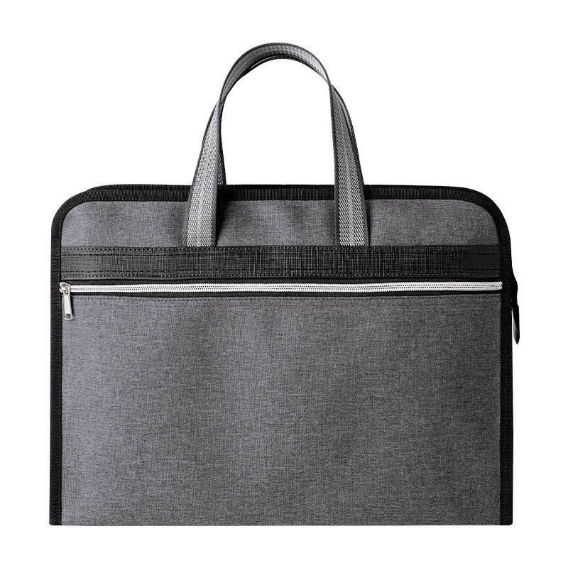 Oxford cloth a4 zipper file folder - men's office document bag, waterproof, large capacity briefcase with custom printing