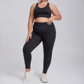 European and american autumn/winter new plus size yoga outfit set for women - high waist, pocketed, tight-fitting activewear set - factory customization available