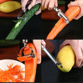 Stainless steel 3-in-1 peeler set - fruit, vegetable, and potato peeler for home and commercial use - kitchen gadget set