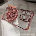 Suitable for apple 17 mobile phone case, accessible luxury rotating trendy brand magnetic suction bracket iphone15 european and american four-corner couple case