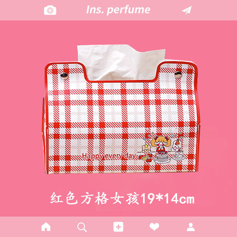 Foreign trade popular tissue box living room creative cute pumping carton car leather pumping box storage box napkin box