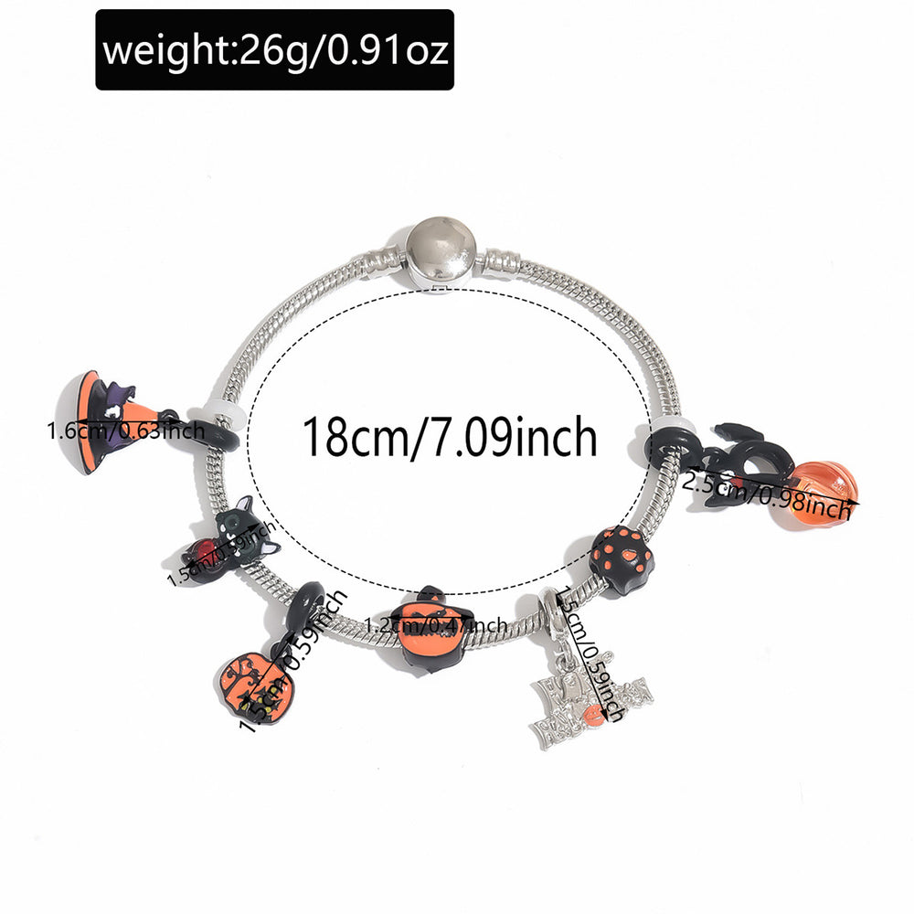 Halloween bracelet wholesale fashion cross-border jewelry women's niche style high-end cold metal ghost pumpkin bracelet