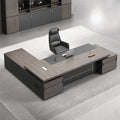 Saint li boss desk and chair set - executive office desk combination - manager's desk - supervisor's desk - single person office desk