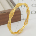Middle eastern elegant fashion women's openwork carved gold-plated bangle, bohemian christmas style, sister's gift, wedding present