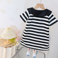 Girls' princess dress -  summer new arrival: stylish korean style, sweet and cute striped polo dress for babies