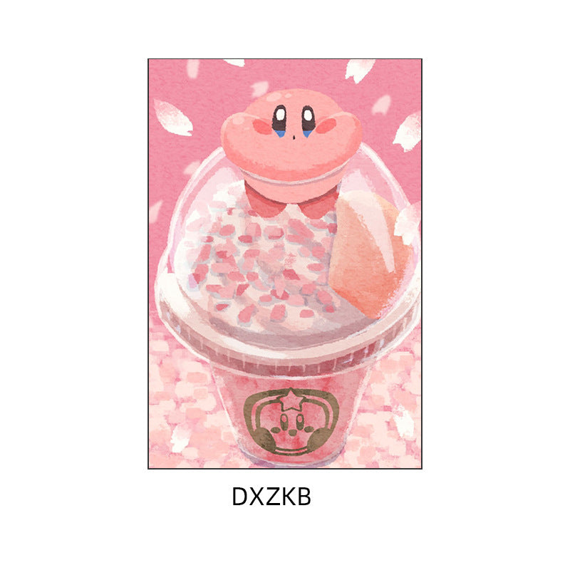 Star Kirby decorative painting pink girl bedroom children's room hanging painting cartoon animation cute princess bedside mural