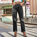summer cross-border e-commerce  new denim distressed jeans,  trendy women's casual pants