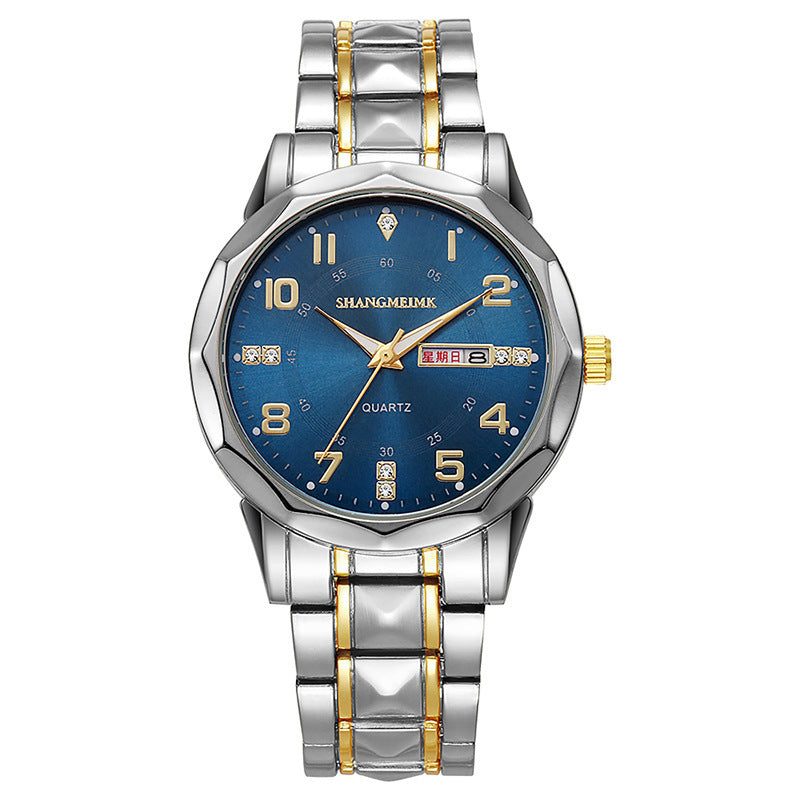 Shangmei men's business watch - waterproof, luminous, trendy quartz wristwatch for students and high school students