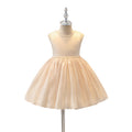 Export kids first birthday dress sleeveless princess dress girl baby beaded dress birthday evening dress in stock