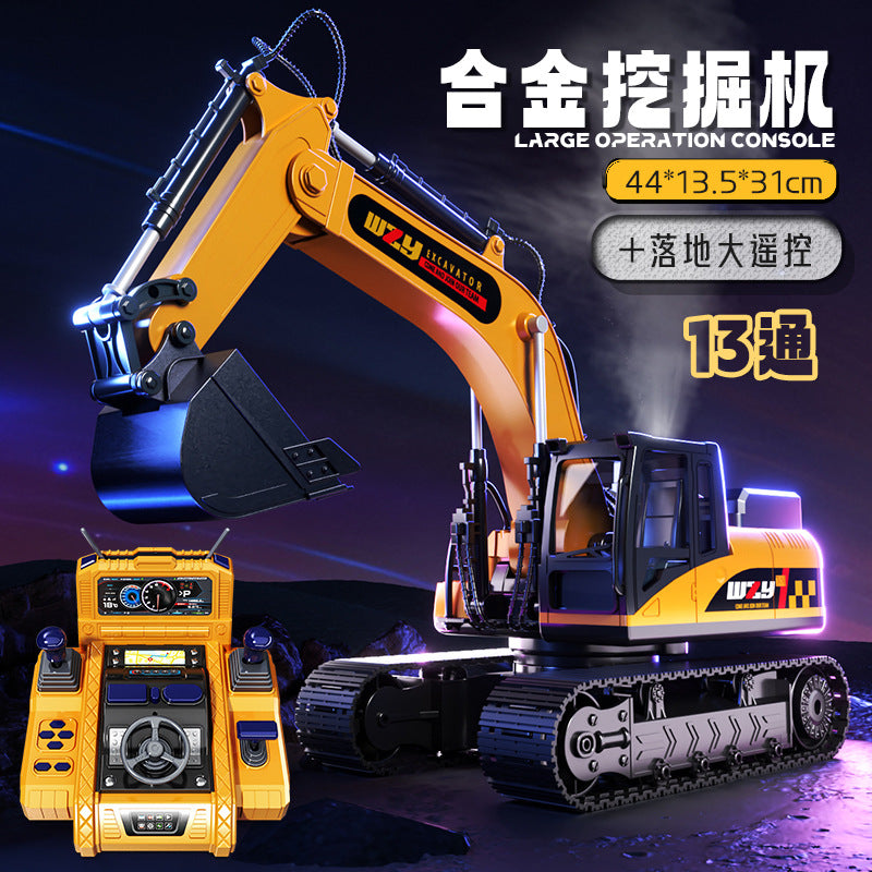 Wholesale hot-selling extra-large remote control multifunctional control console light & music excavator - big toy for boys' construction vehicles