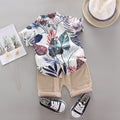 Kids' short-sleeve set: boys' printed shirt, southeast asian style shirt set, children's clothing cross-border wholesale