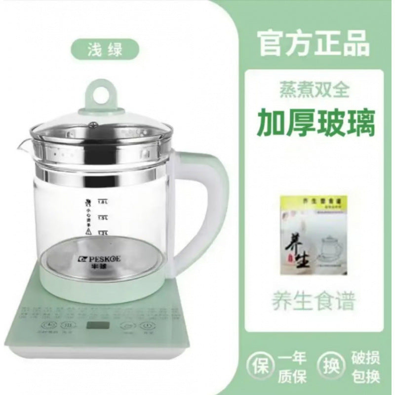 Hemisphere health pot is multi-functional. fully automatic tea making and water kettle. glass high temperature resistant thickened tea making and decoction pot