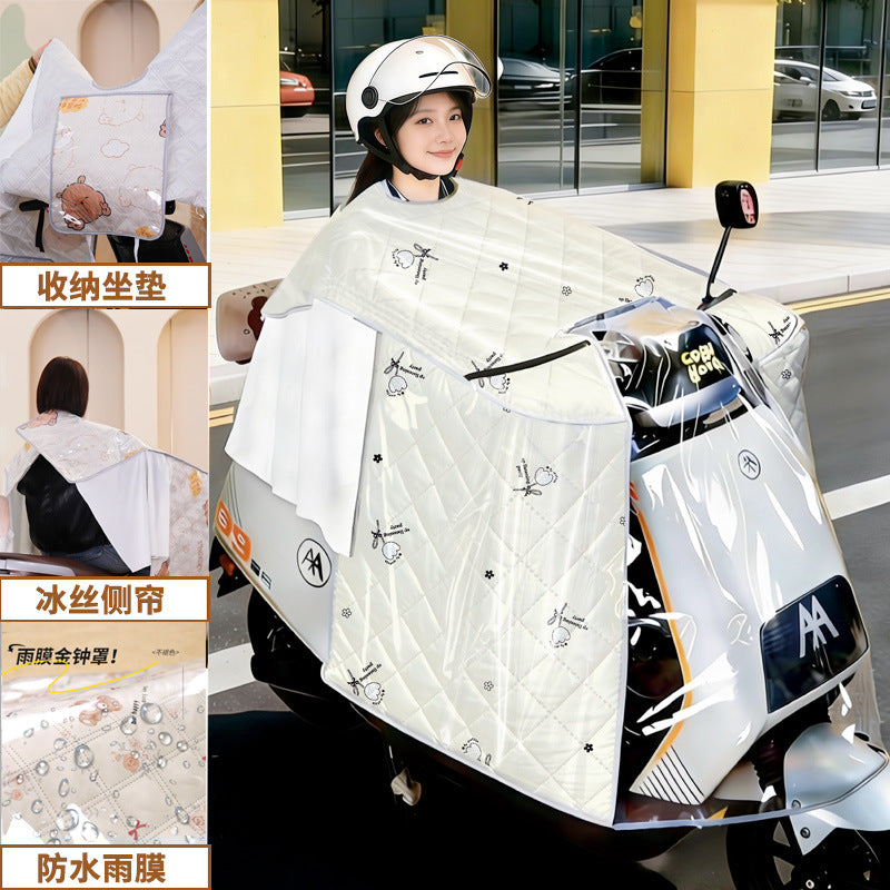 【full body waterproofing】summer electric vehicle windshield cover - sunshade, waterproof, and windproof for electric bikes