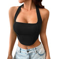 Insnew arrivalfashion cross-border women's clothing sexysexyfashionhalter asymmetrical hem vest