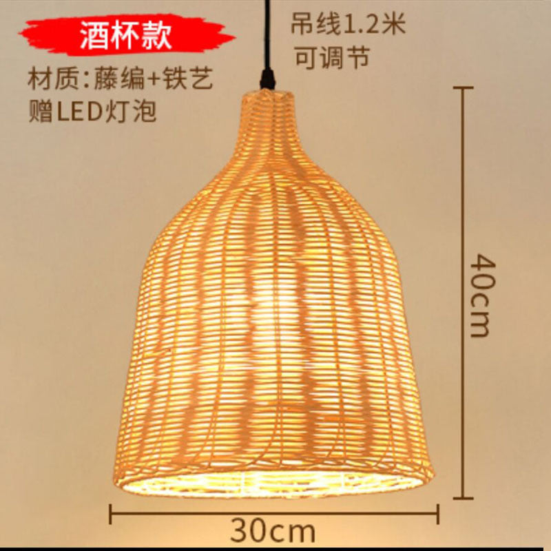 Japanese chandelier restaurant light tatami light new Chinese bamboo lamp zen light tea room light Chinese style bamboo art lighting