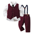 Kids suit suit handsome boy flower boy vest dress male baby first birthday birthday medium large child suit fall and winter