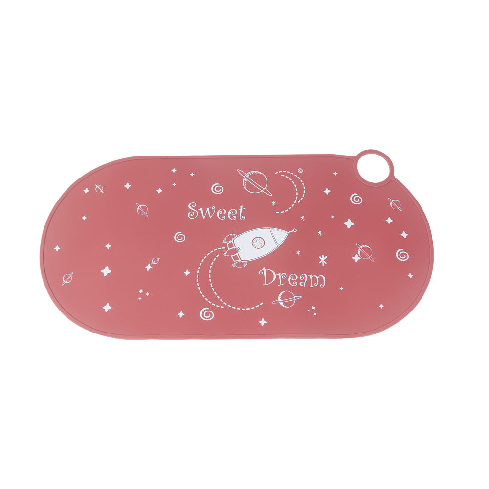 Kidsnon-slip silicone insulation placemat dining table oven mittswaterproof oil-proof casual coaster round kindergarten dinner plate mat