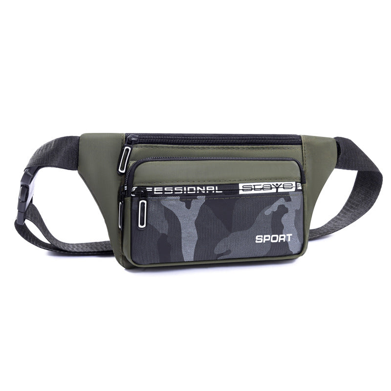 New men's camouflage casual simple fanny pack men's outdoor sports trend messenger bag nylon cloth travel versatile men
