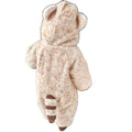 Super cute and thickened winter clothes for babies, fleece-lined baby rompers, warm winter outdoor outfits, adorable crawling suits