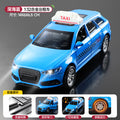 Large alloy taxi kids toy - realistic taxi car model with opening doors - ride-hailing vehicle toy for boys