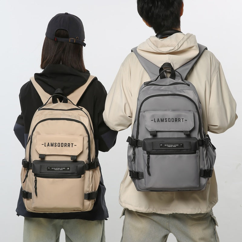 Cross-border wholesale student schoolbags Large capacity multi-layer light casual backpacks Male junior high school student schoolbags
