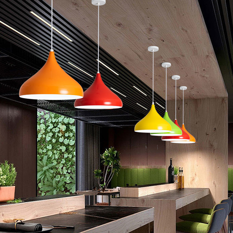 LED fresh light vegetable market fruit stall lampshade supermarket catering chandelier commercial dining chandelier color lighting chandelier