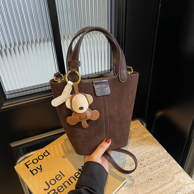 Foreign trade niche handbag women's small bag 2025 new versatile fashion bucket bag high-end texture messenger bag