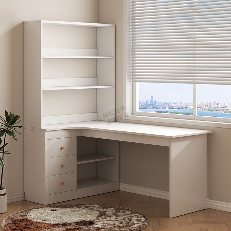 Corner desk bookshelf all-in-one desktop office computer desk bedroom bookcase combination student study table with drawers