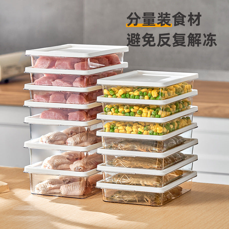 Food grade food frozen storage crisper refrigerator scene with lid transparent sealed storage box  new product