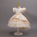 Ready-to-ship new sequin kids' gown with train, princess dress for flower girls, birthday party dress, girl's dress