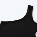 Infant and toddler vest children's clothing summer one-shoulder same-side waist hole girl's halter top cotton fashionfashion style