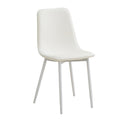 Hotel for homemulti-coloraccessible luxury leather casual reception chair carbon steel frame casual chair pressure resistant spoon chair dining chair