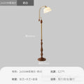 French retro solid wood curved pole floor lamp with pleated lace and soft light – perfect for b&b rooms, studies, and bay windows – wholesale direct from the manufacturer