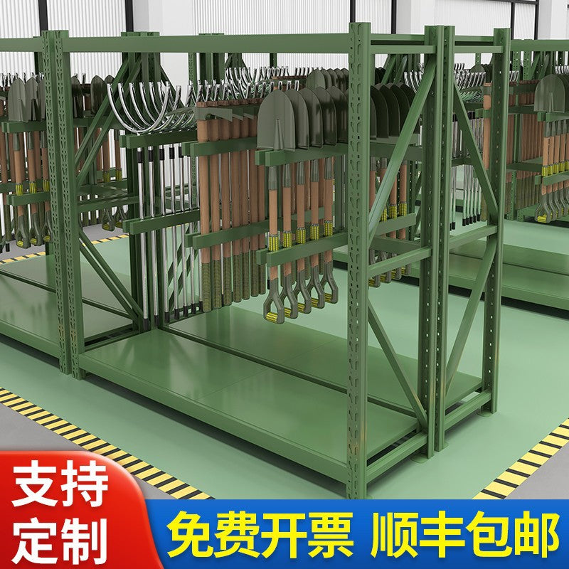 Army green shield, shovel, iron pick, material, barracks, security, combat readiness, warehouse, armed forces equipment, thickened storage shelves