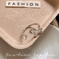 Korean style micro-embedded zircon pony ring for women niche style design classy sense of finger ring elegantfashioneasiest for matchpopular accessories