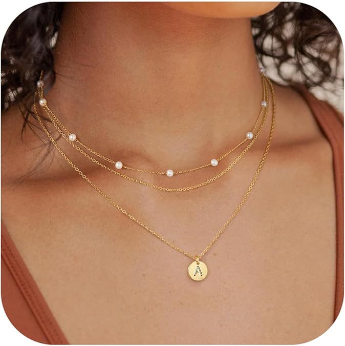 fashion popular golden multi-layer 26 letter necklace fashion coin pendant necklace eleganceelegant jewelry for women