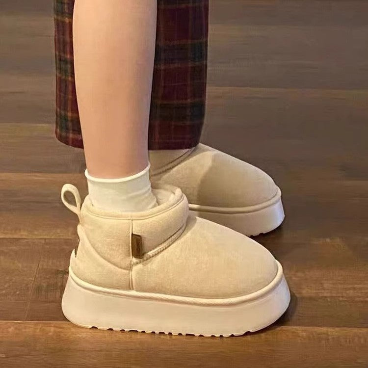 Fashioneasiest for matchnon-slipheattechthick sole snow boots for women 2026new arrivalfall and winterfleece-linedthickened slip-on cotton shoes