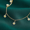 European and american cross-border new jewelry fashion daisy beach anklet handmade bohemian daisy pearl anklet for women
