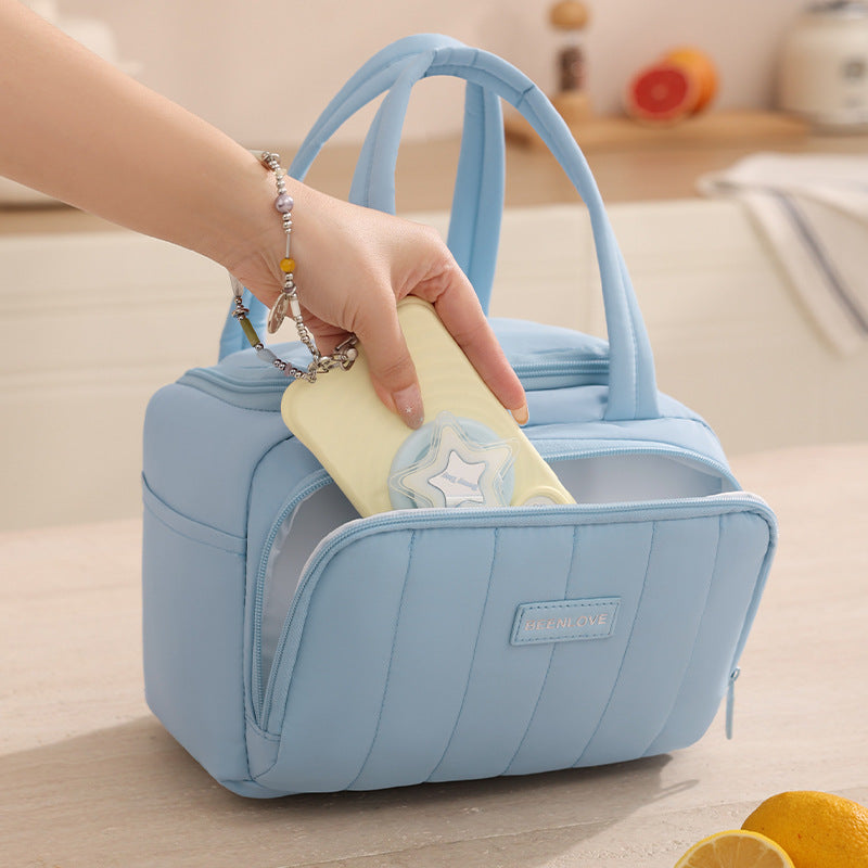 Beilian Cross-border Lunch Box Bag High Value Portable Large Capacity Bento Bag Picnic Commuter Insulation Fashion Lunch Bag