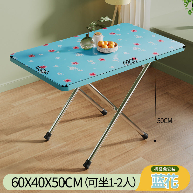 Small table, foldable table, dining table, for home rental house, simple dining table, outdoor portable rectangular stall table
