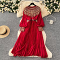 French high-end elegant sequin & beaded patchwork bodycon dress - women's  new arrival, chic pleated maxi dress