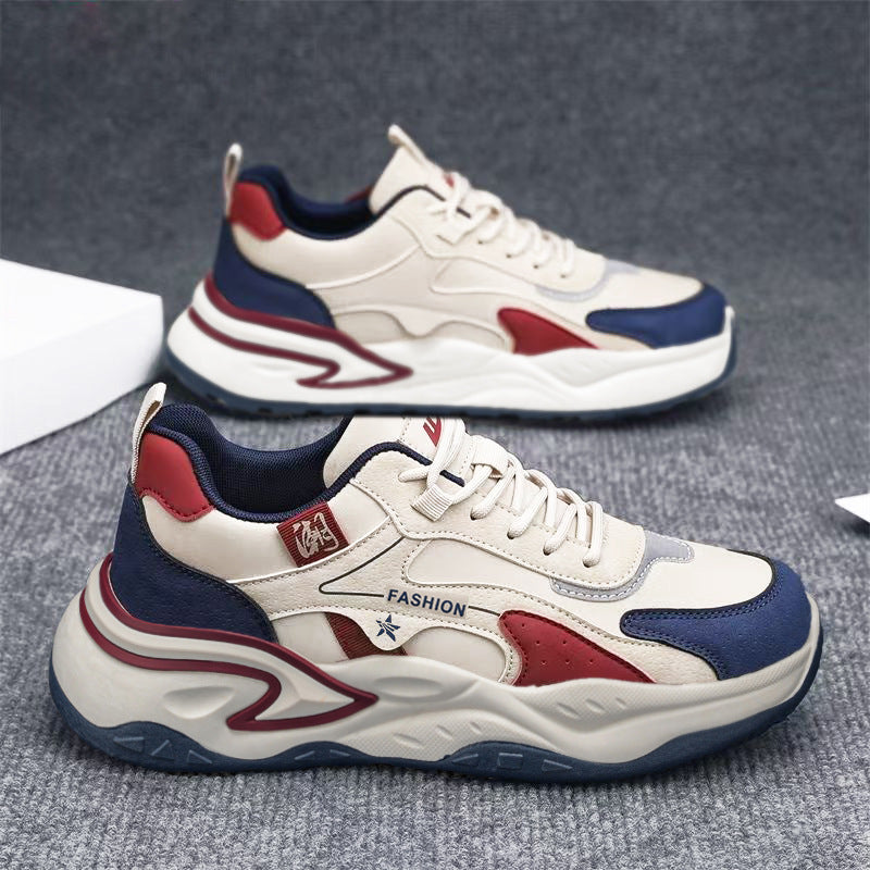 Men's shoes 2026 new spring collection: versatile, trendy, chinese-style leather, waterproof, lightweight, athletic, casual, running, student fashion sneakers