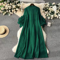 High-end elegancedress female niche light mature style stereo flower looseslimming look drape age-reducing fashion style long skirt