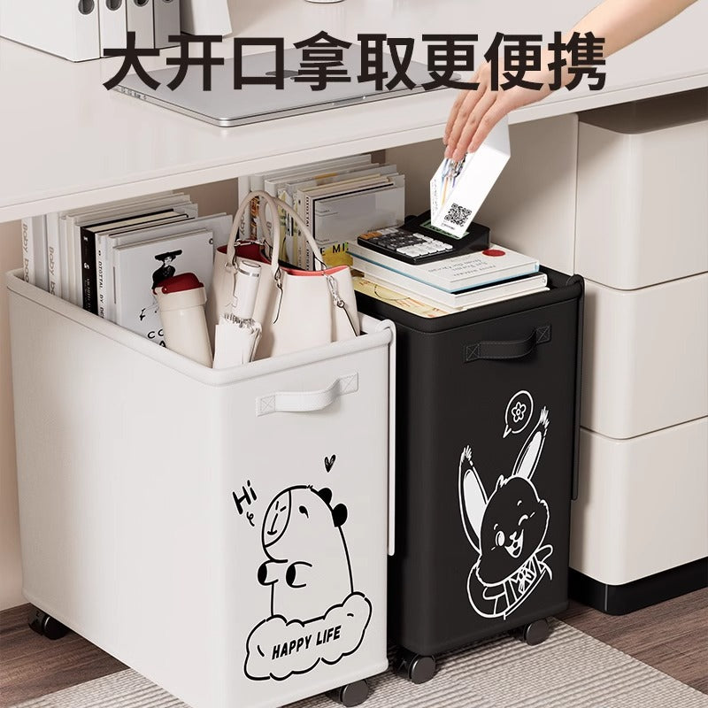 Office Storage Basket Under Table Station Removable Wheel Shelf Cart Dormitory Snack School Bag Storage Rack