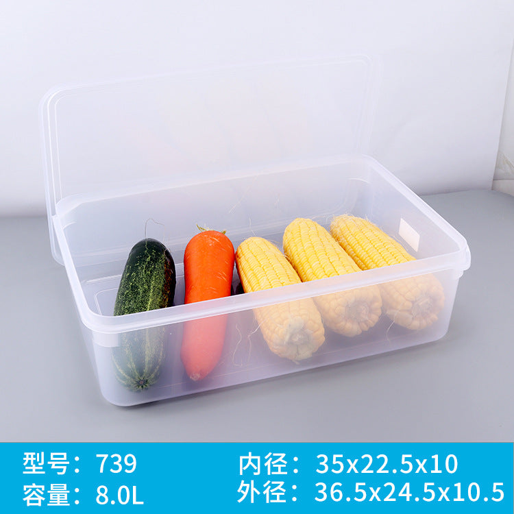 Fat cat thickened fresh-keeping box deepened food grade PP plastic refrigerator freezer box large capacity heightened storage box wholesale